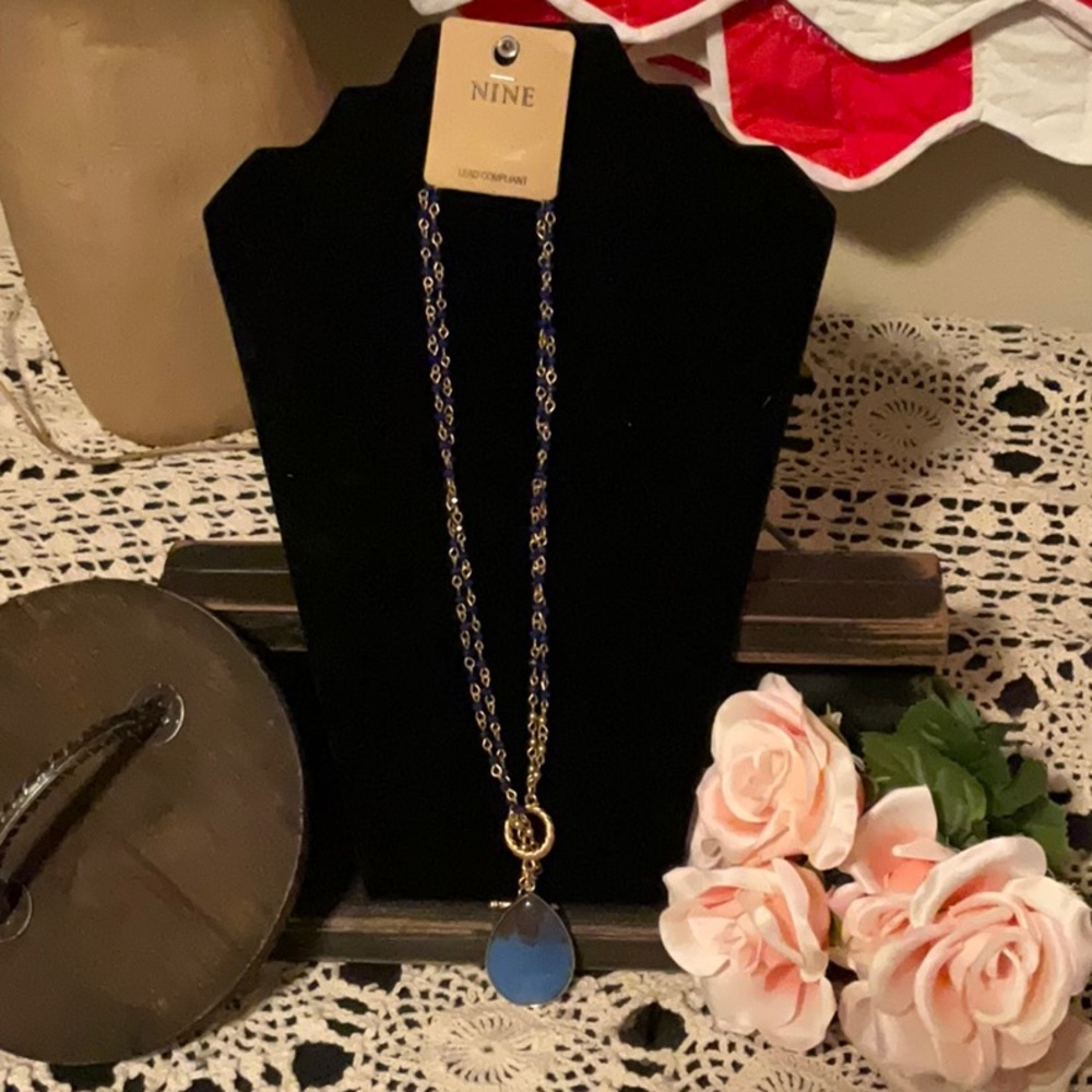 Beautiful blue and gold necklace